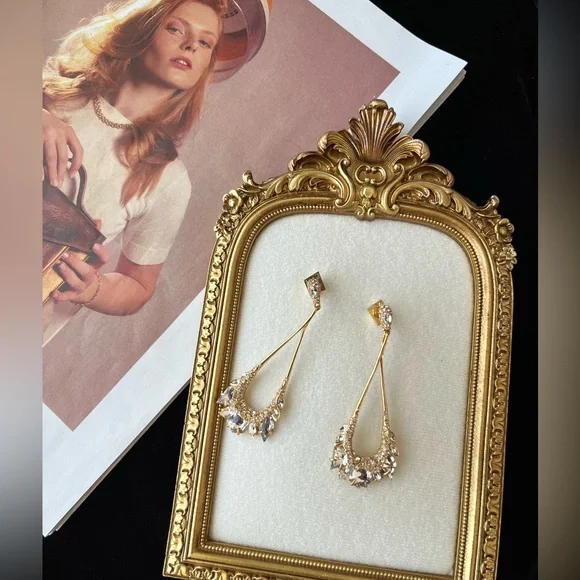 🎁 ALEXIS BITTAR – Miss Havisham Jagged Diamond earrings🆕 FINAL PRICE-last 1 - Picture 5 of 10